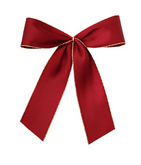 Image showing Beautiful red giftbow isolated with path