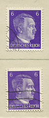 Image showing GERMANY - CIRCA 1942: A stamp printed in Germany shows portrait of Adolf Hitler, circa 1942.