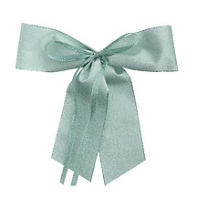 Image showing Silver giftbow with path