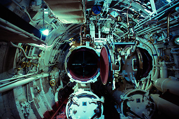 Image showing Detailed view of torpedo room in submarine