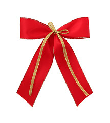 Image showing Classic red giftbow with path