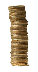 Image showing Gold coins with clipping path