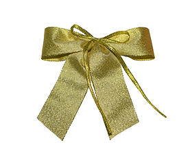 Image showing golden bow with path