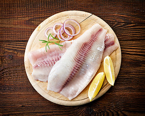 Image showing fresh raw fish fillets