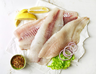 Image showing fresh raw fish fillets