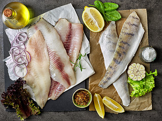 Image showing fresh raw fish fillet