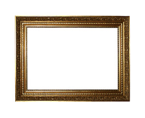 Image showing Golden frame with clipping path
