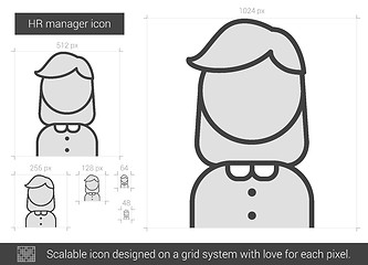 Image showing HR manager line icon.