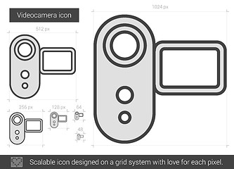 Image showing Videocamera line icon.