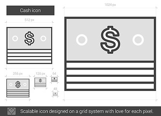 Image showing Cash line icon.