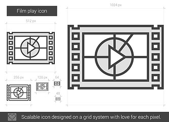 Image showing Film play line icon.