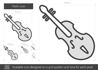 Image showing Violin line icon.