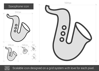 Image showing Saxophone line icon.