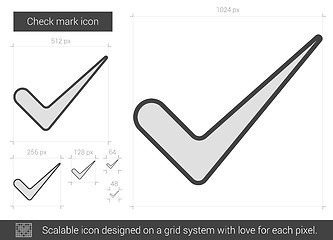 Image showing Check mark line icon.