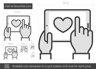 Image showing Add to favourites line icon.