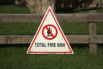 Image showing Fire Ban Sign