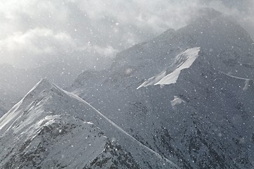 Image showing Heavy snowfall in the ALps