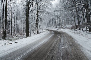 Image showing Snowy winter road