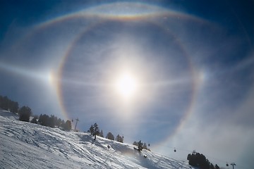 Image showing Sun Halos in Winter