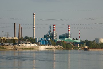 Image showing Industrial Facilities by the river