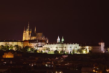 Image showing Prague castle night view