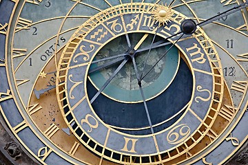 Image showing Old astronomical clock detail