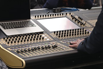 Image showing Audio Mixer Board