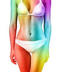 Image showing multi-colored body in underwear