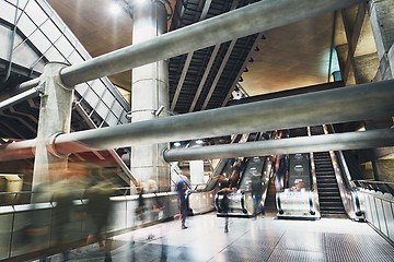 Image showing Futuristic vestibule underground station