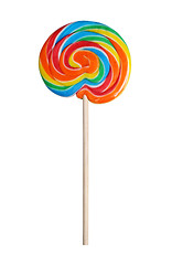 Image showing Colorful lollipop with path