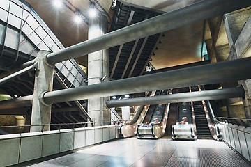 Image showing Futuristic vestibule underground station