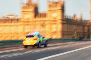 Image showing Police car in actio