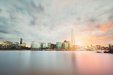 Image showing London at the sunset