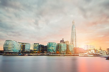 Image showing London at the sunset