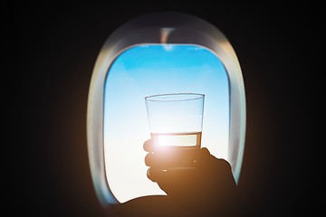 Image showing Drink during the flight