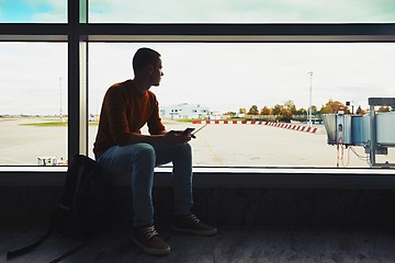 Image showing Waiting for a flight