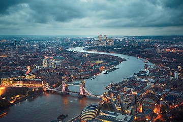 Image showing London at the dusk