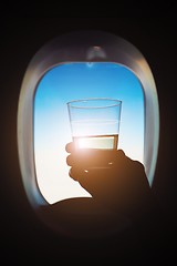 Image showing Drink during the flight