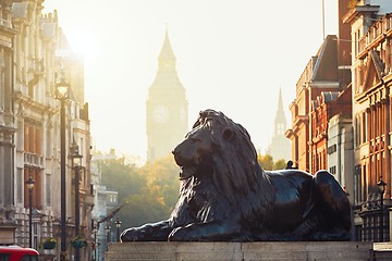 Image showing London street at the sunrise