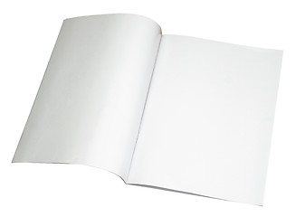 Image showing Blank magazine spread w/ path