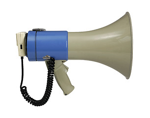 Image showing Megaphone on white with path