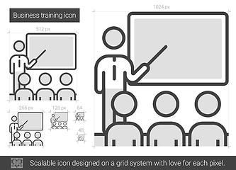 Image showing Business training line icon.