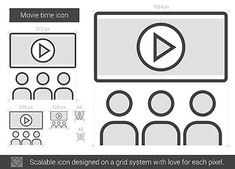 Image showing Movie time line icon.