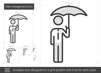 Image showing Risk managment line icon.