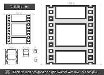 Image showing Celluloid line icon.