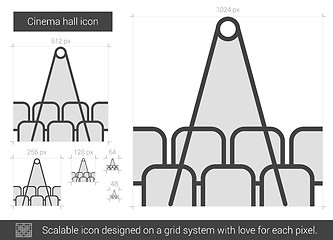 Image showing Cinema hall line icon.