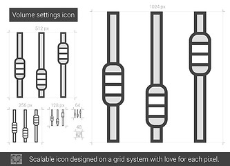 Image showing Volume settings line icon.