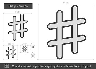 Image showing Sharp line icon.