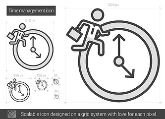 Image showing Time managment line icon.