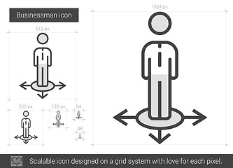 Image showing Businessman line icon.